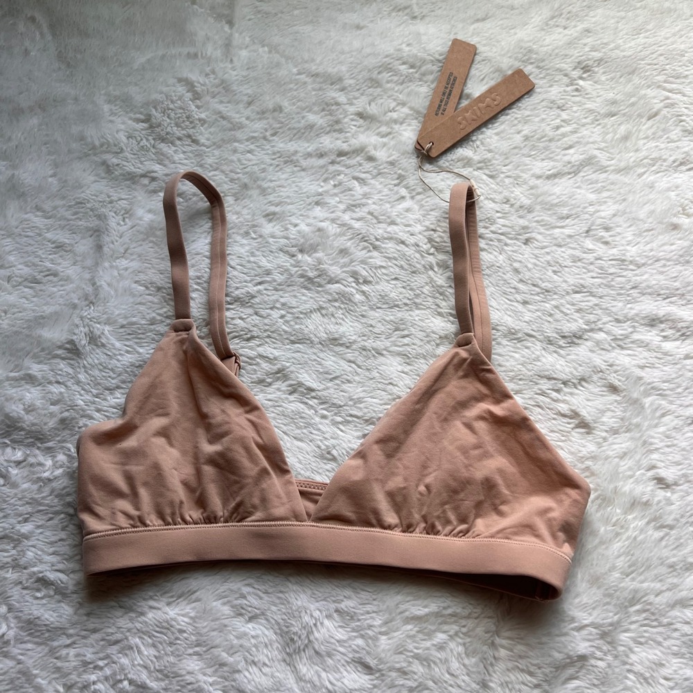 SKIMS Fits Everybody Triangle Bralette Clay BR-TRI-2024 Women's Size XS New
